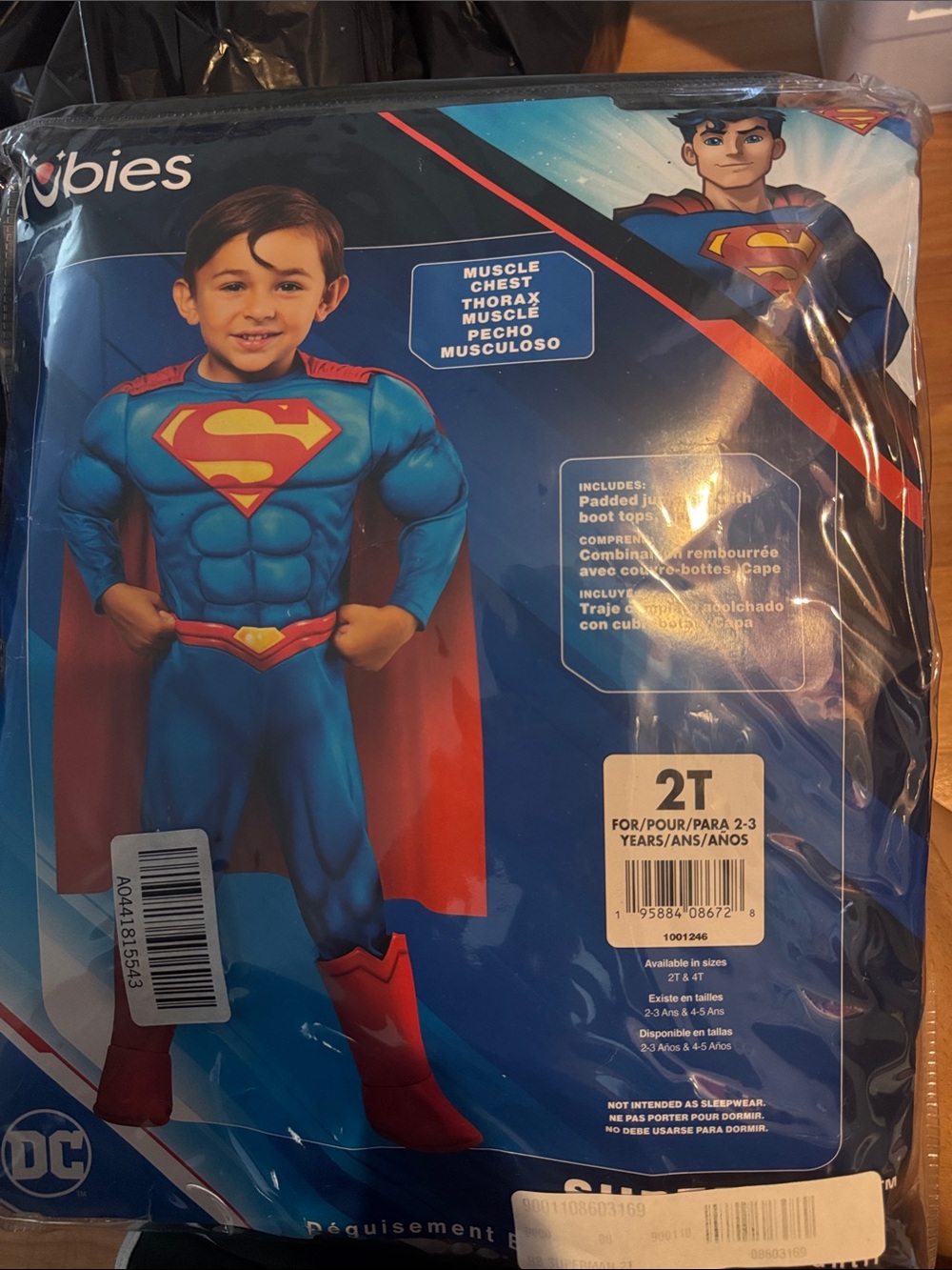 DC Superman Toddler Costume - Blue, Red, Yellow